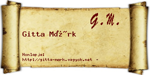 Gitta Márk névjegykártya